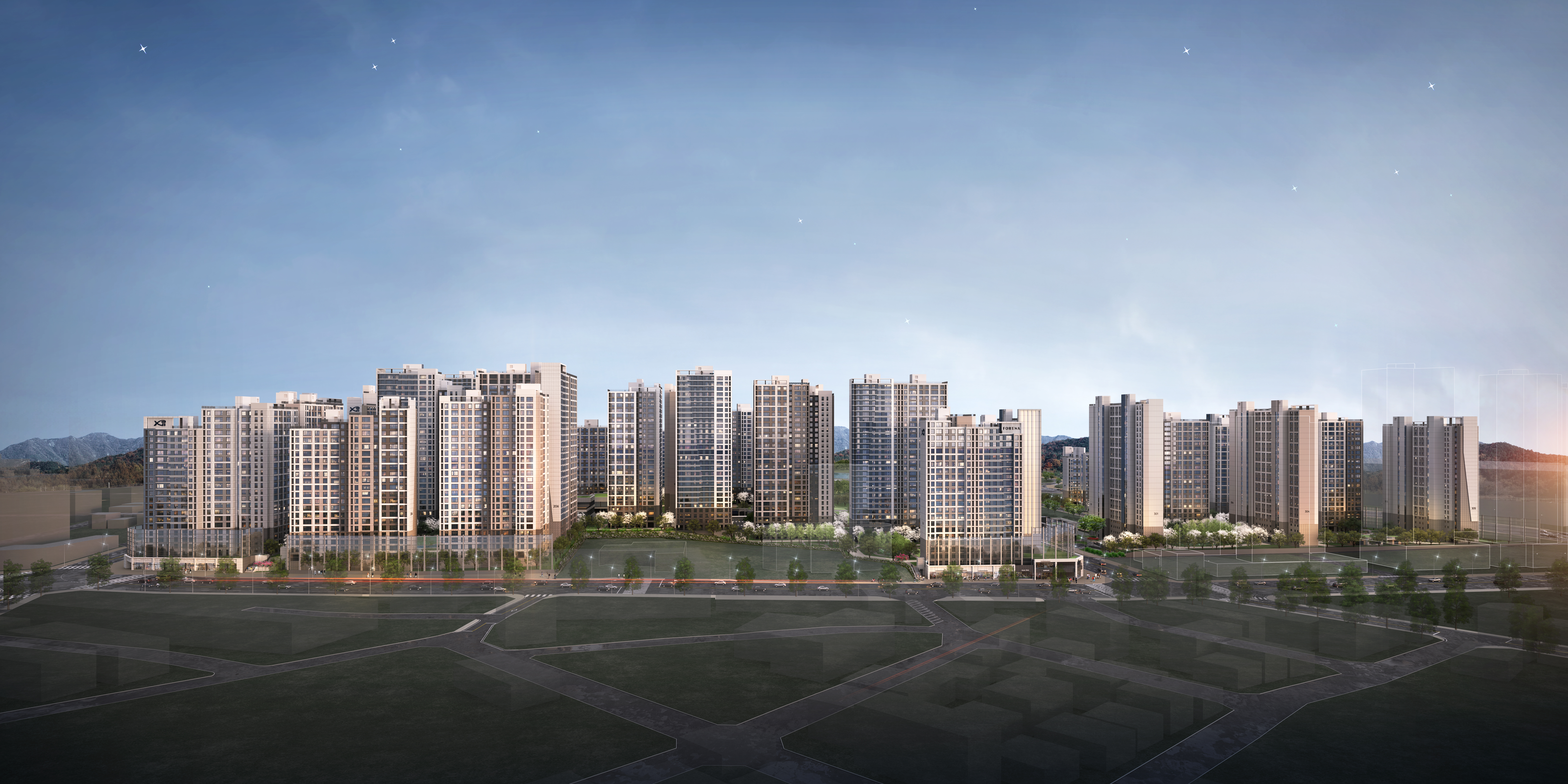 운암자이포레나 퍼스티체 메인 배경